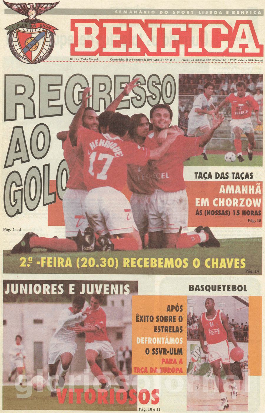 jornal o benfica 2815 1996-09-25